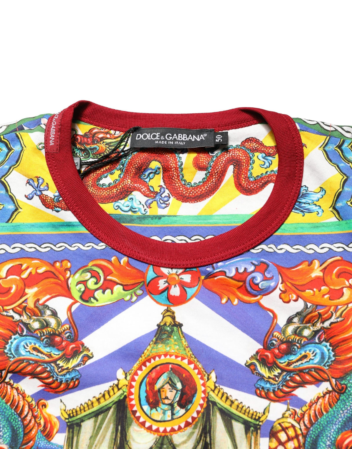 Dolce & Gabbana Multicolor Teatro Dei Pupi Men Long Sleeves T-shirt
