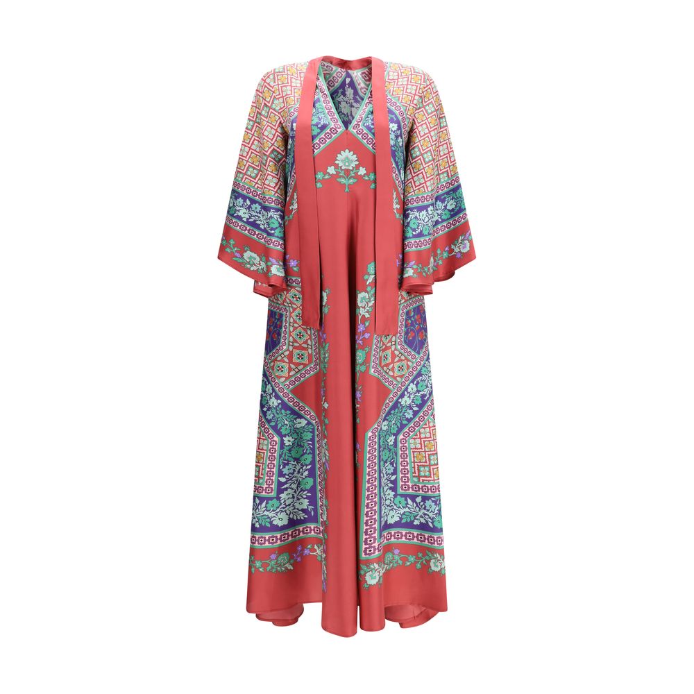 La Double J Multicolor Silk Casual Dress
