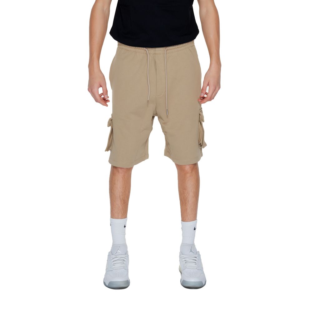 Pharmacy Industry Beige Cotton Bermuda Shorts