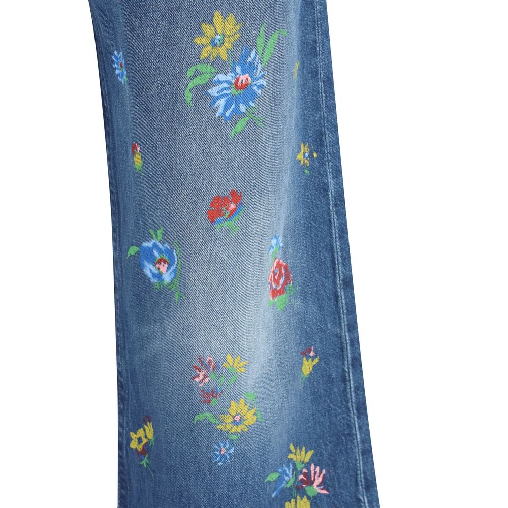 Mother Denim Blue Cotton High-Waisted Jean