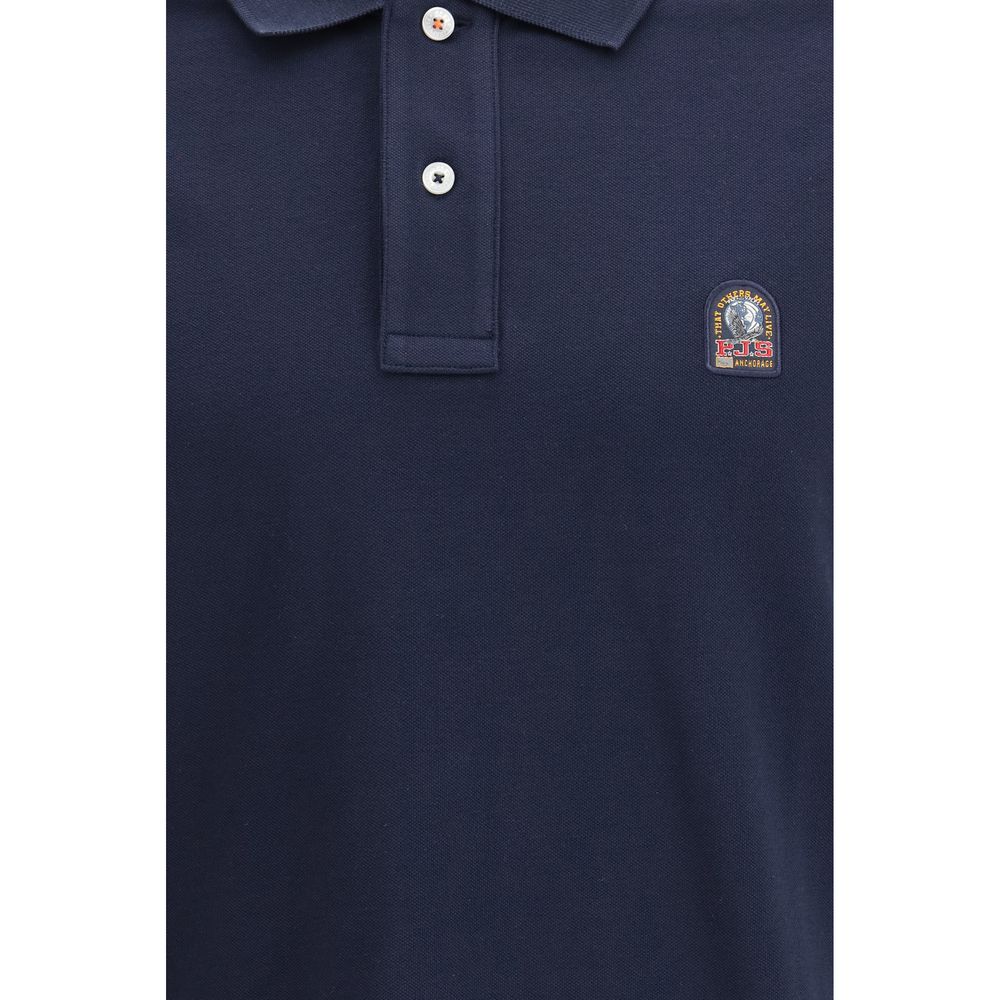 Parajumpers Blue Cotton Polo Shirt