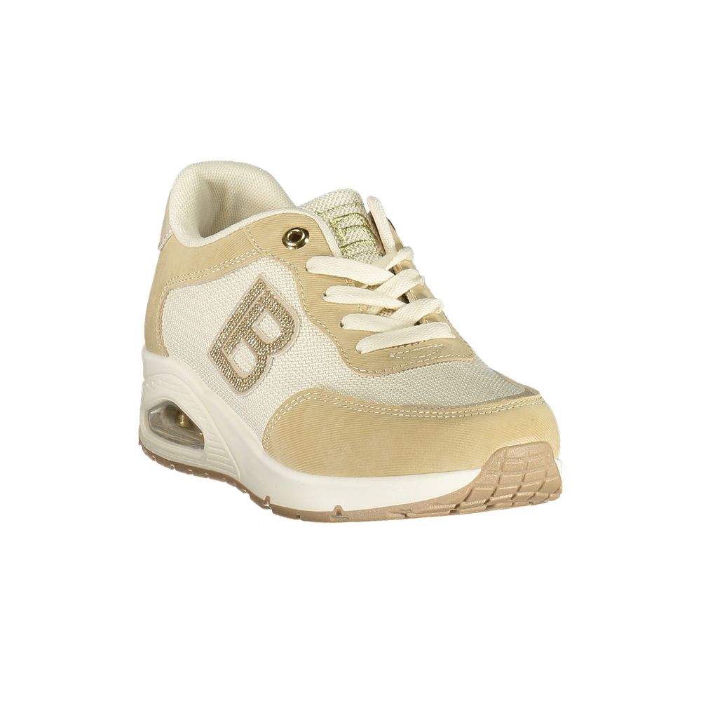 Laura Biagiotti Beige Polyurethane Women Sneaker