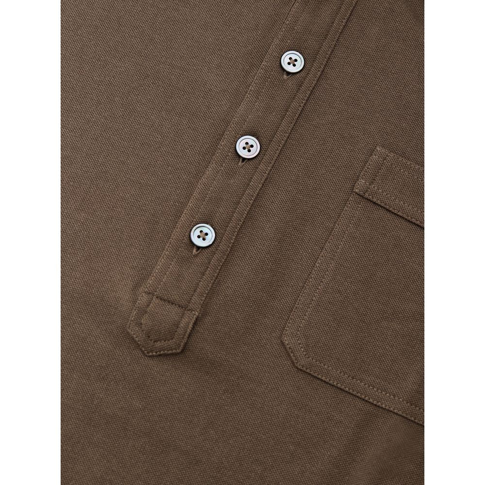 Tom Ford Brown Cotton Polo Shirt