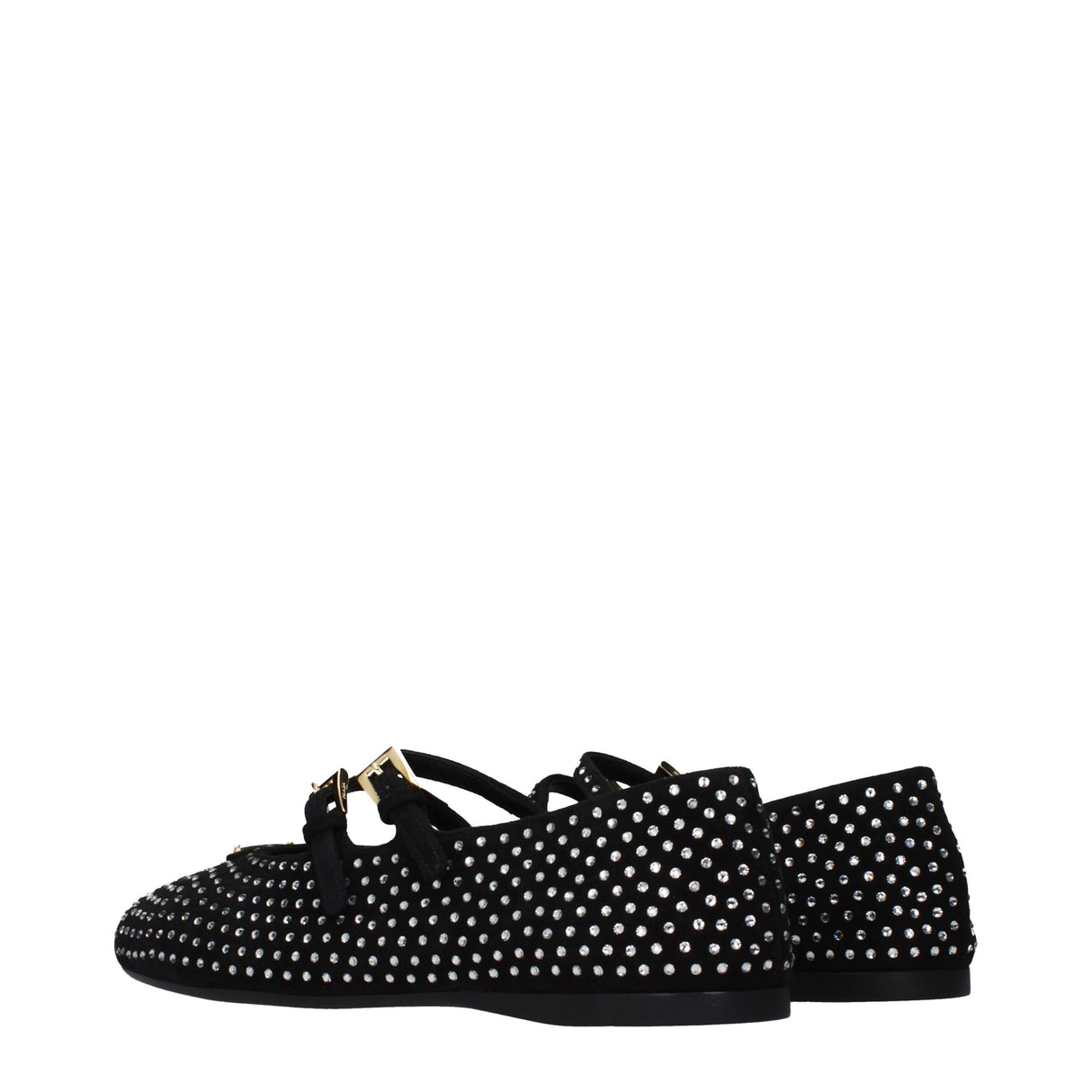 Prada Black Leather Ballet Flats