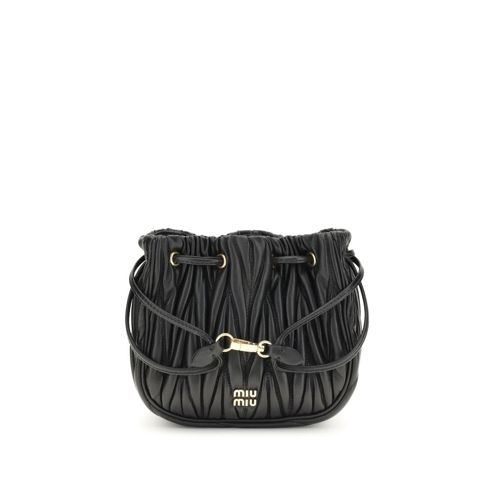 Miu Miu Black Calf Leather Bos Taurus Wallet