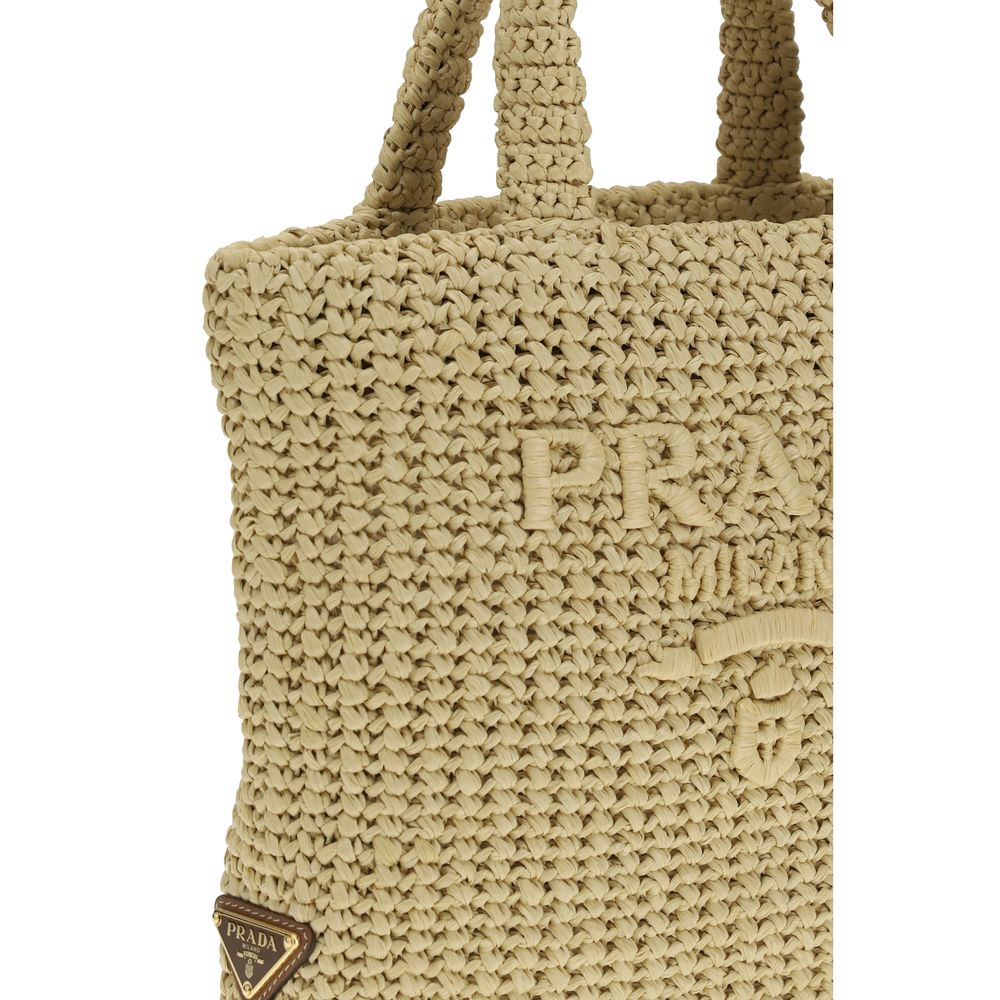 Prada Beige Raffia Handbag