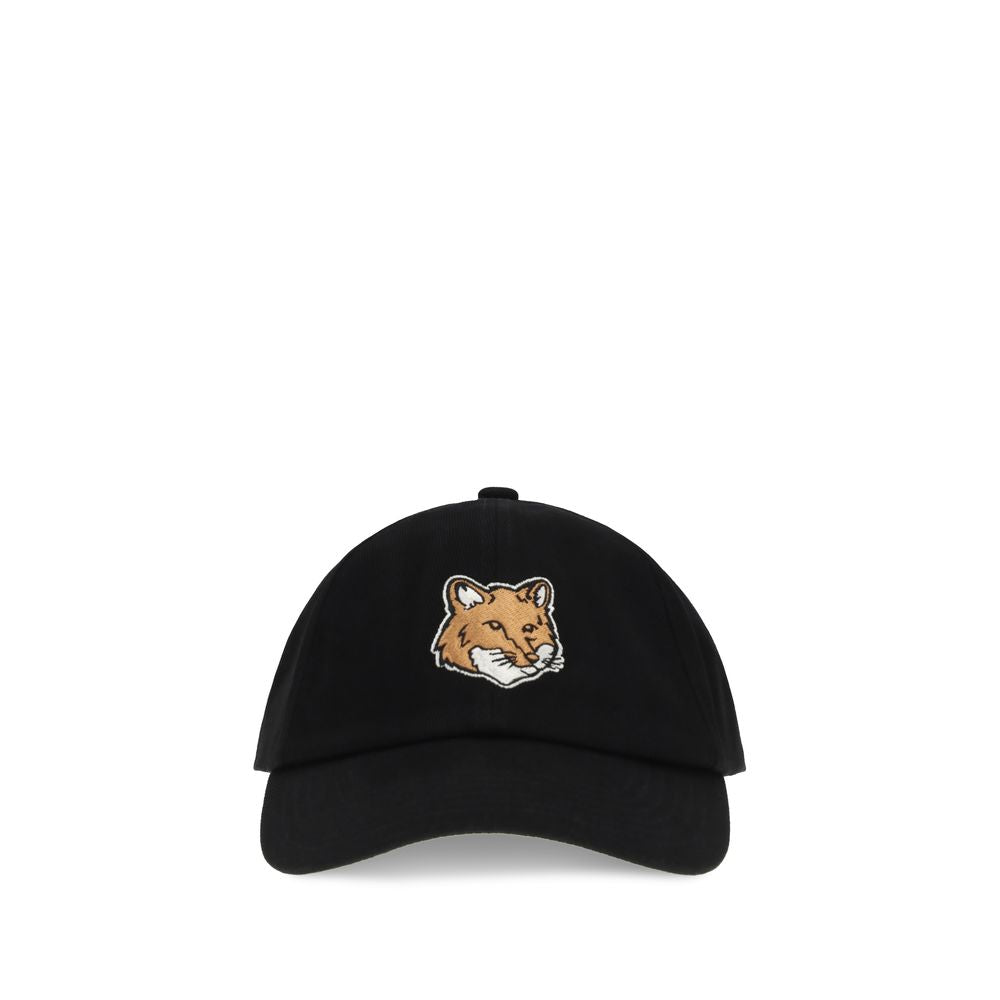 Maison Kitsuné Black Cotton Cap (Baseball Hat)