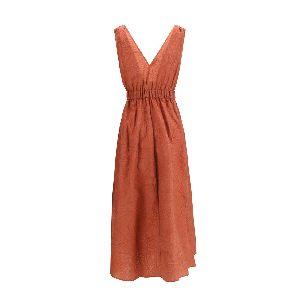 Brunello Cucinelli Multicolor Cotton Casual Dress