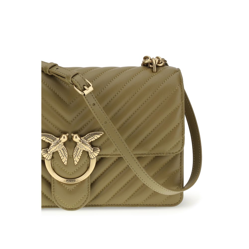 PINKO Bicolor Calf Leather Bos Taurus Shoulder Bag