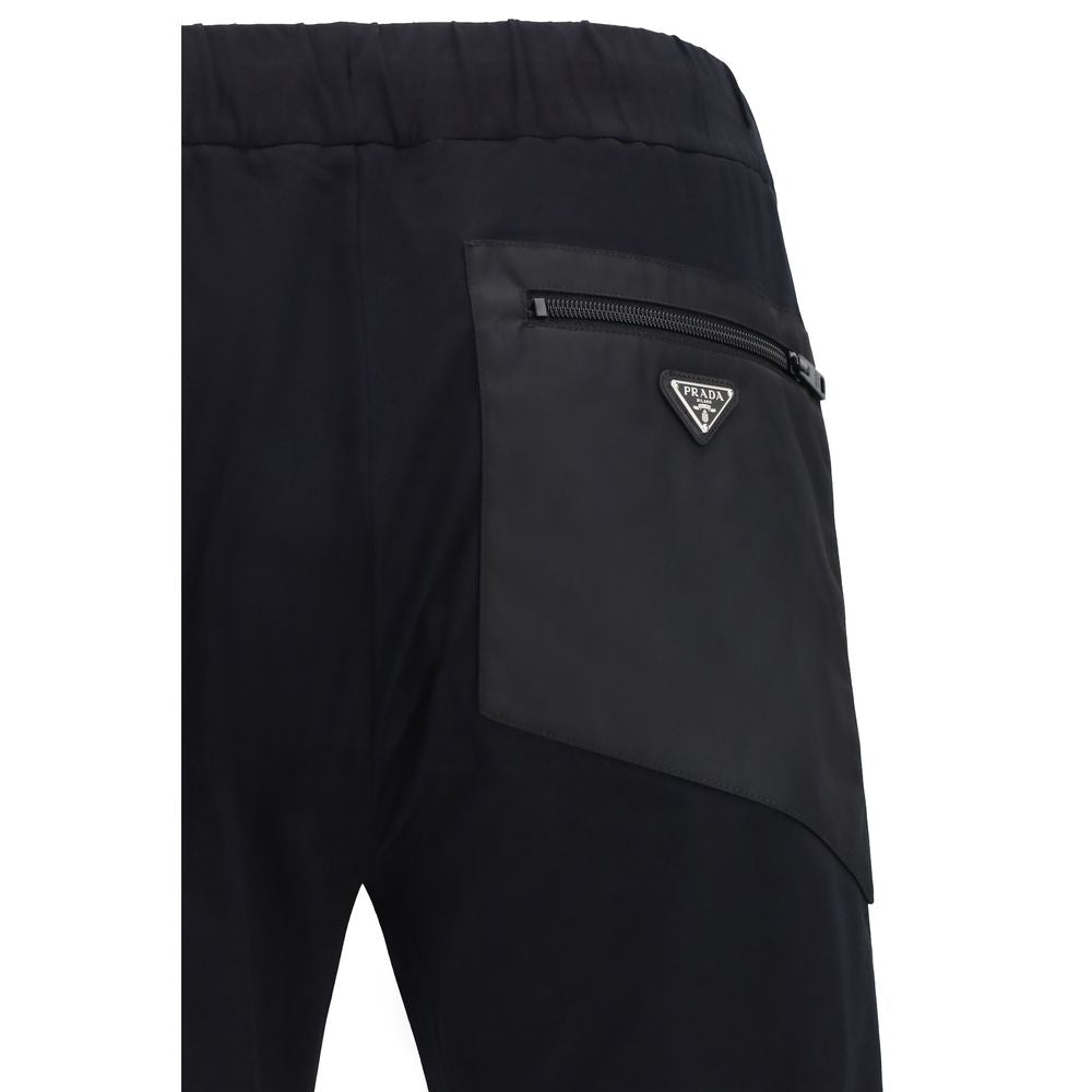 Prada Black Cotton Casual Pants