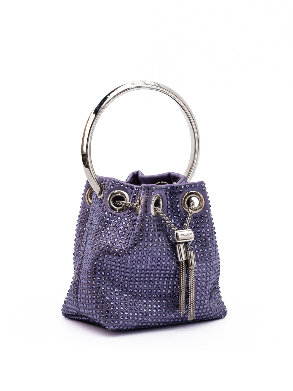 Jimmy Choo Purple Bon Bon Micro Crystals Bucket