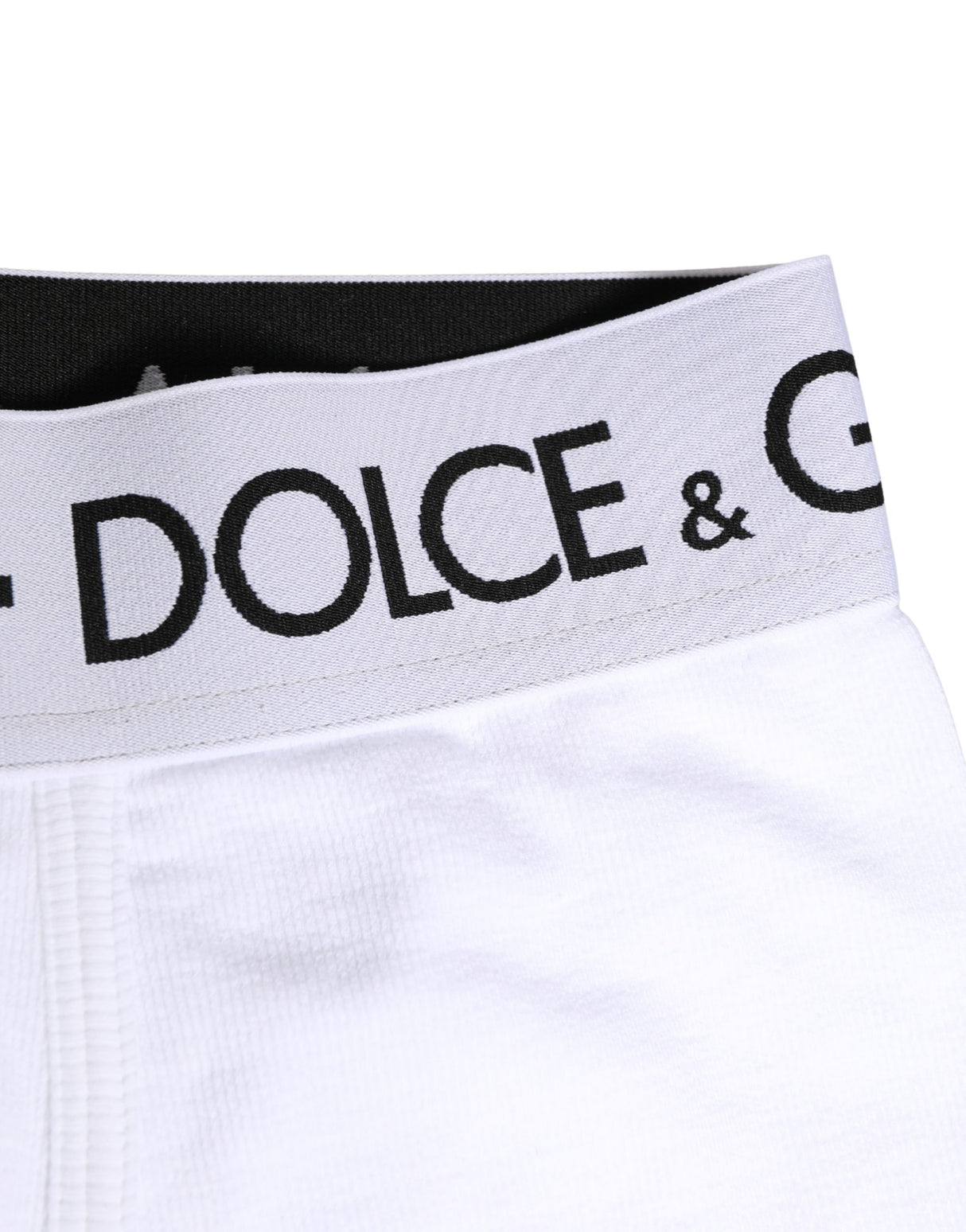 Dolce & Gabbana White Logo Waistband Regular Boxer Underwear