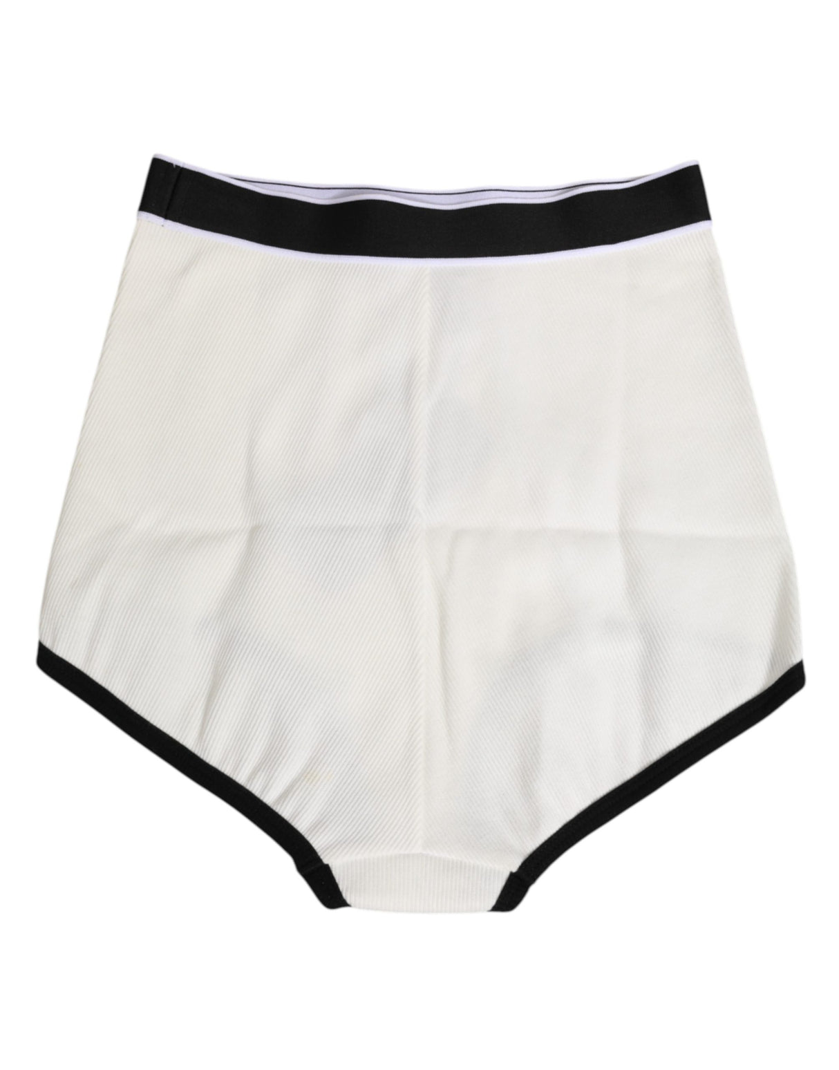 Dolce & Gabbana White Cotton Logo Waistband Culotte Underwear