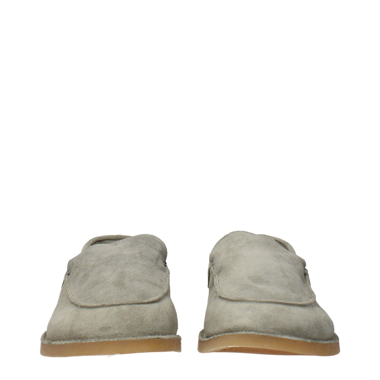 Eleventy Green Leather Slip-On Loafers