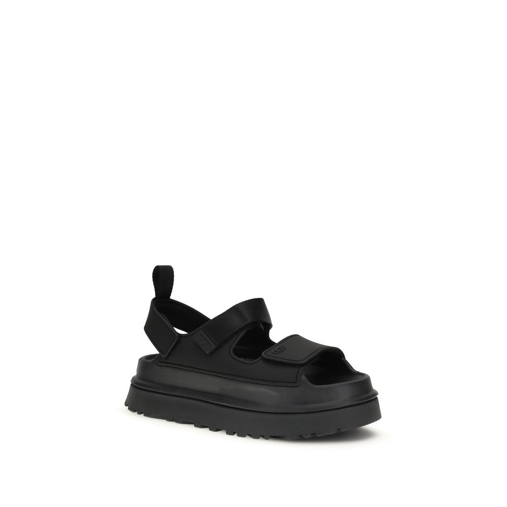 UGG Black Recycled Polyester Platform Sandals