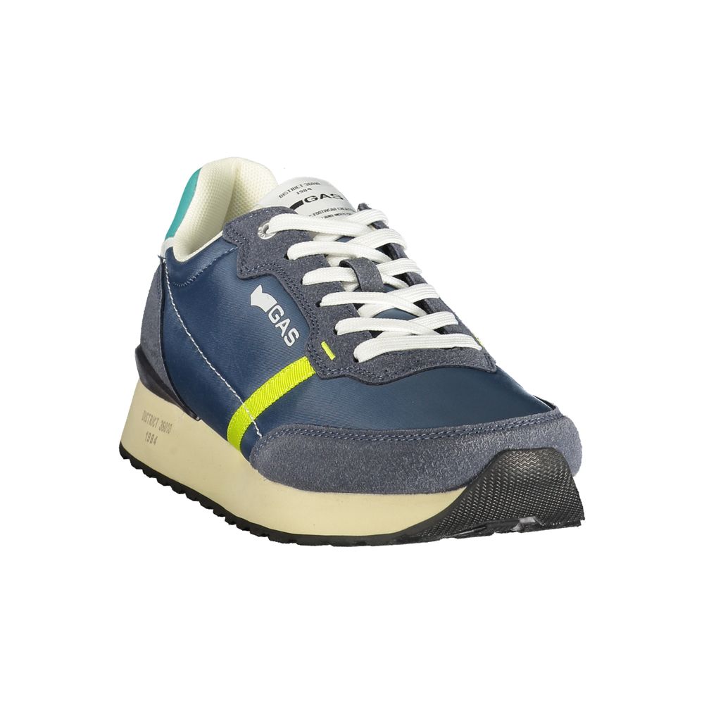 Gas Blue Polyester Men Sneaker