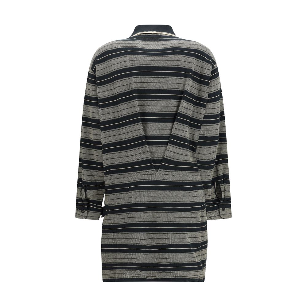 Marant Etoile Gray Cotton Casual Dress
