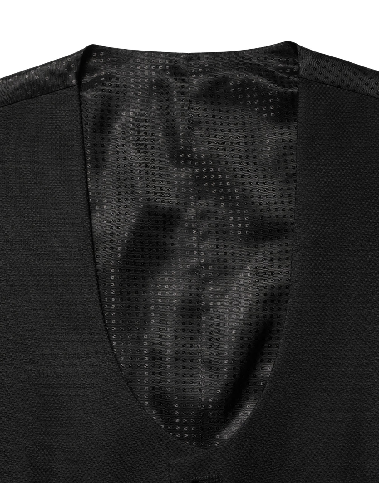 Dolce & Gabbana Black Wool Single Breasted Waistcoat Vest