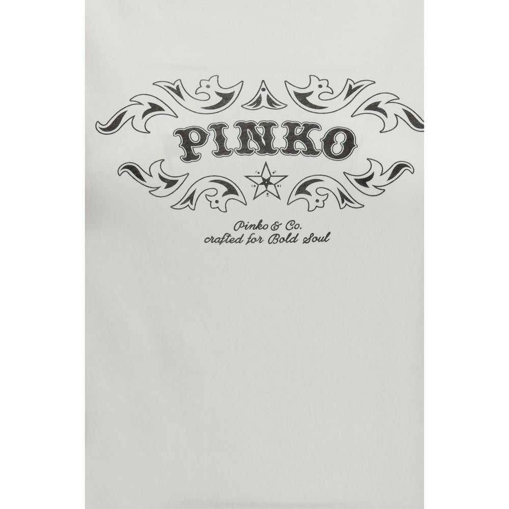 PINKO White Cotton T-Shirt