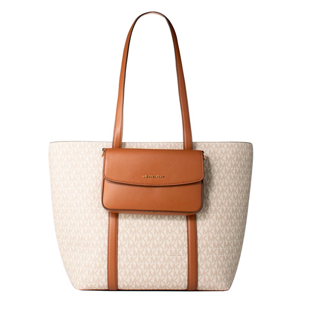 Michael Kors Beige Canvas Tote Bag
