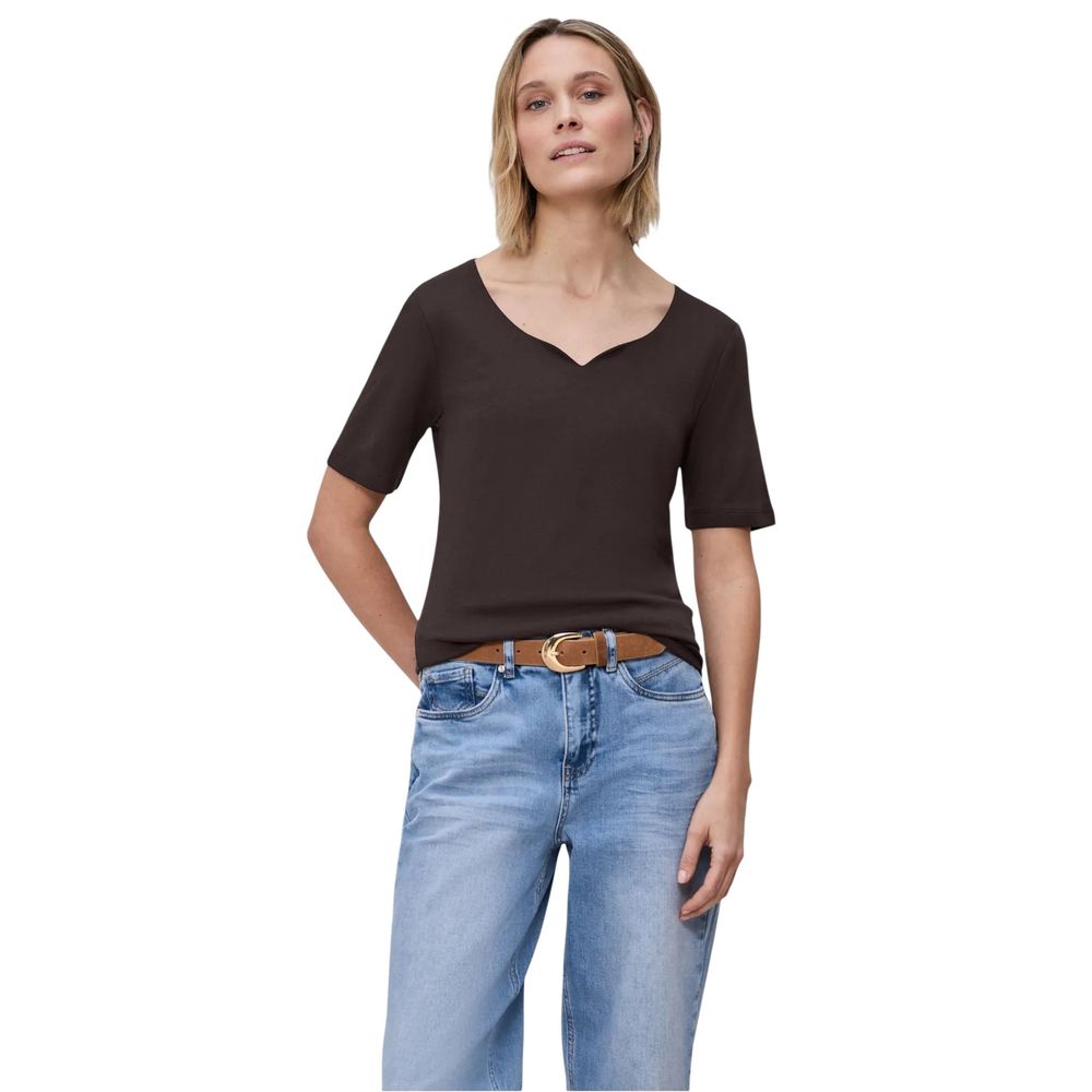 Street One Brown Cotton Long Sleeve T-Shirt