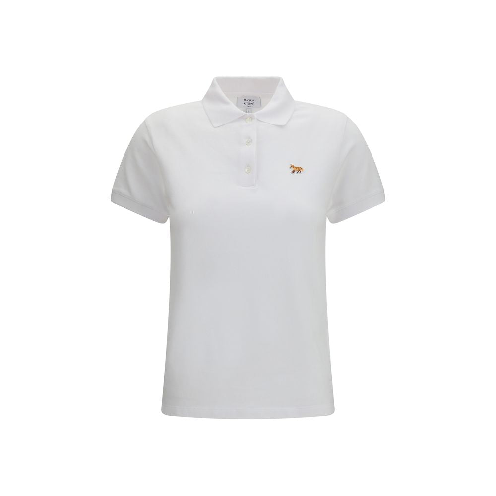 Maison Kitsuné White Cotton Polo Shirt