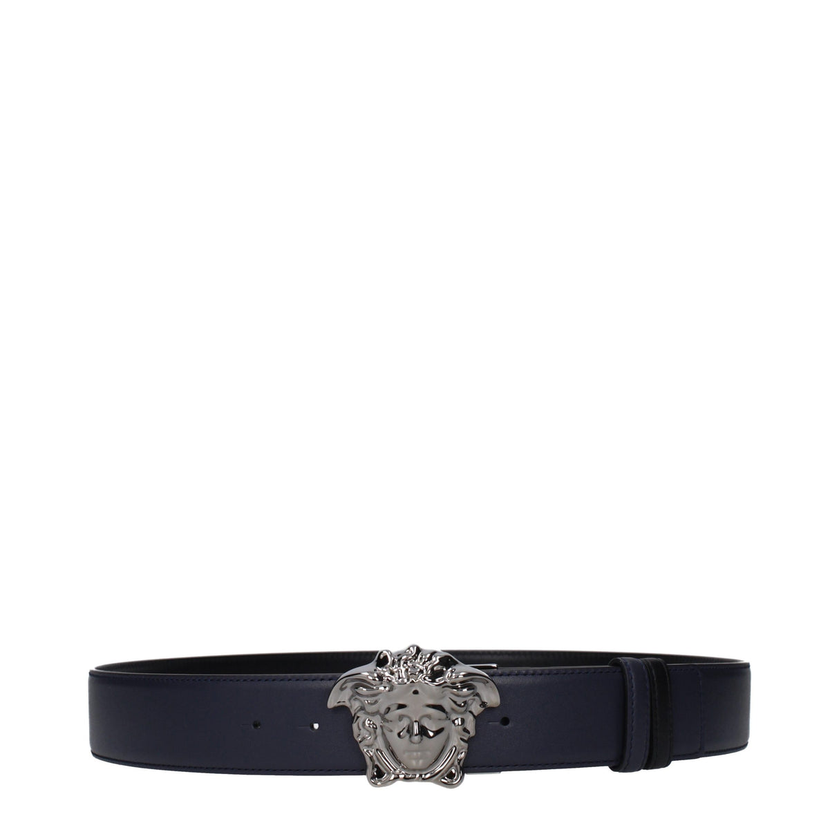 Versace Blue Leather Regular Belt