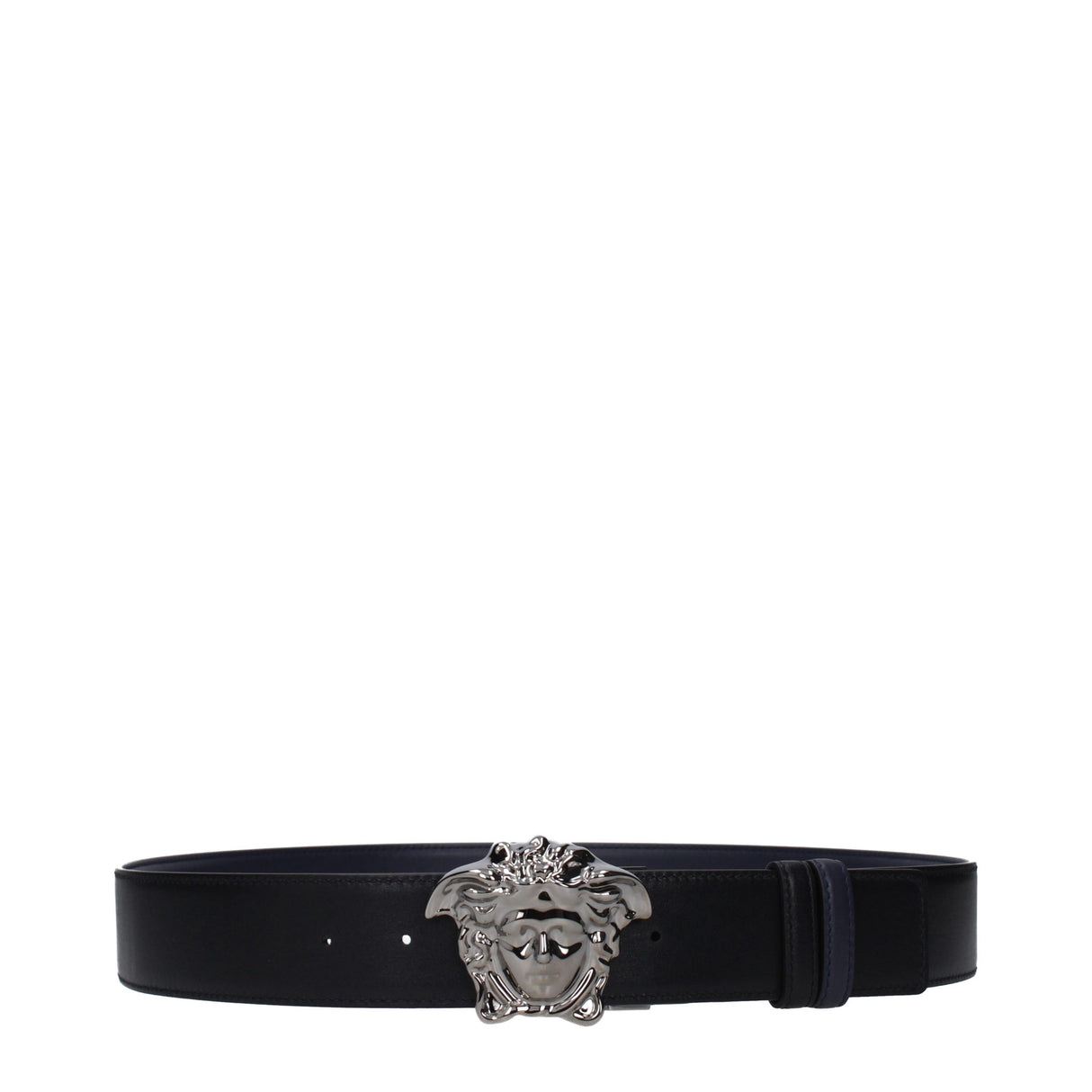 Versace Blue Leather Regular Belt