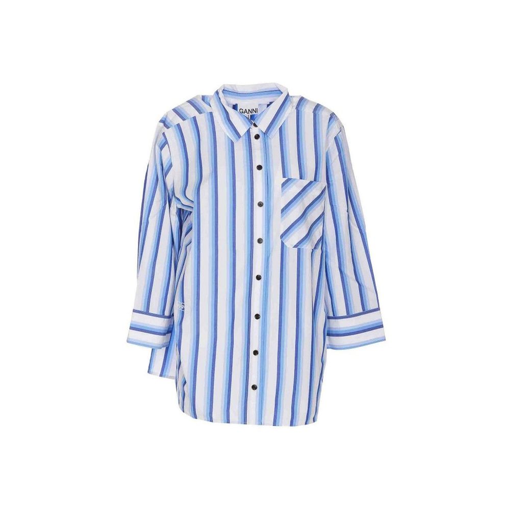Ganni Blue Cotton Shirt