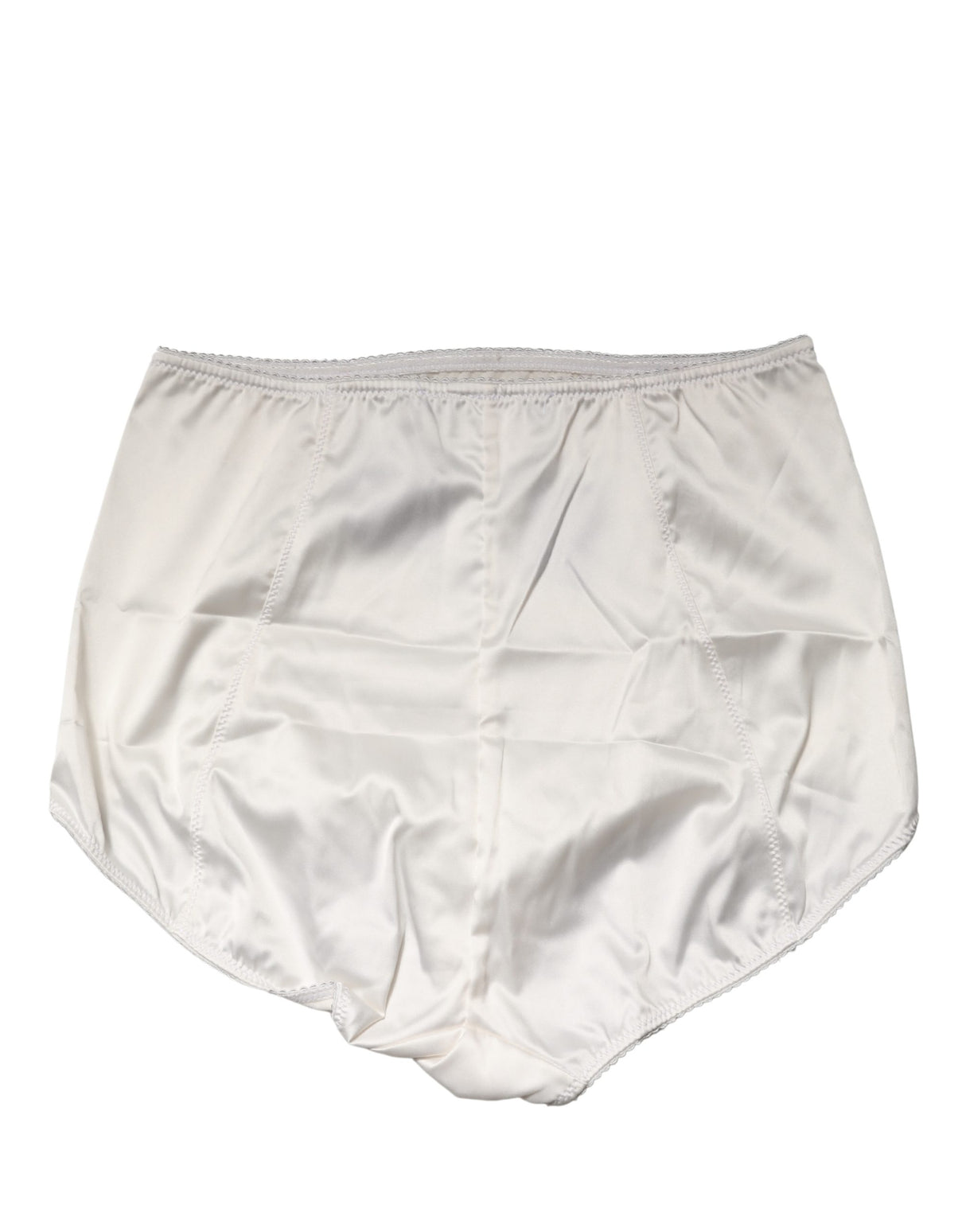 Dolce & Gabbana White Silk Blend High Waist Girdle Panty Underwear