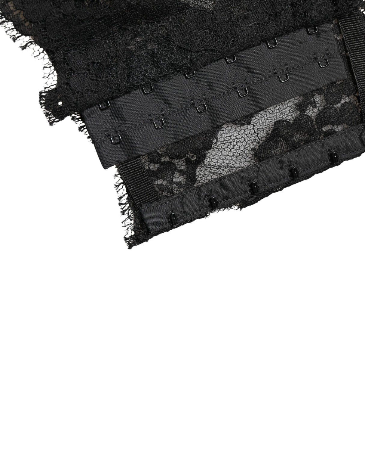 Dolce & Gabbana Black Lace Bandeau Bra Tube Top Underwear