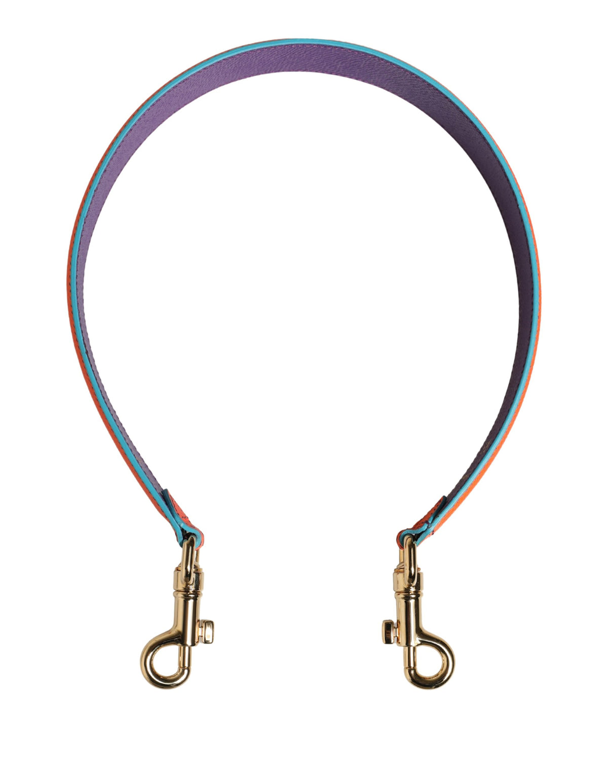 Dolce & Gabbana Orange Purple Calf Leather Bag Accessory Shoulder Strap