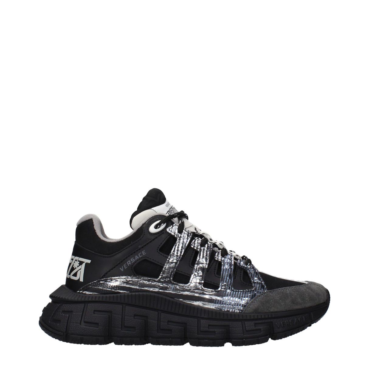Versace Black Fabric Athletic Sneakers