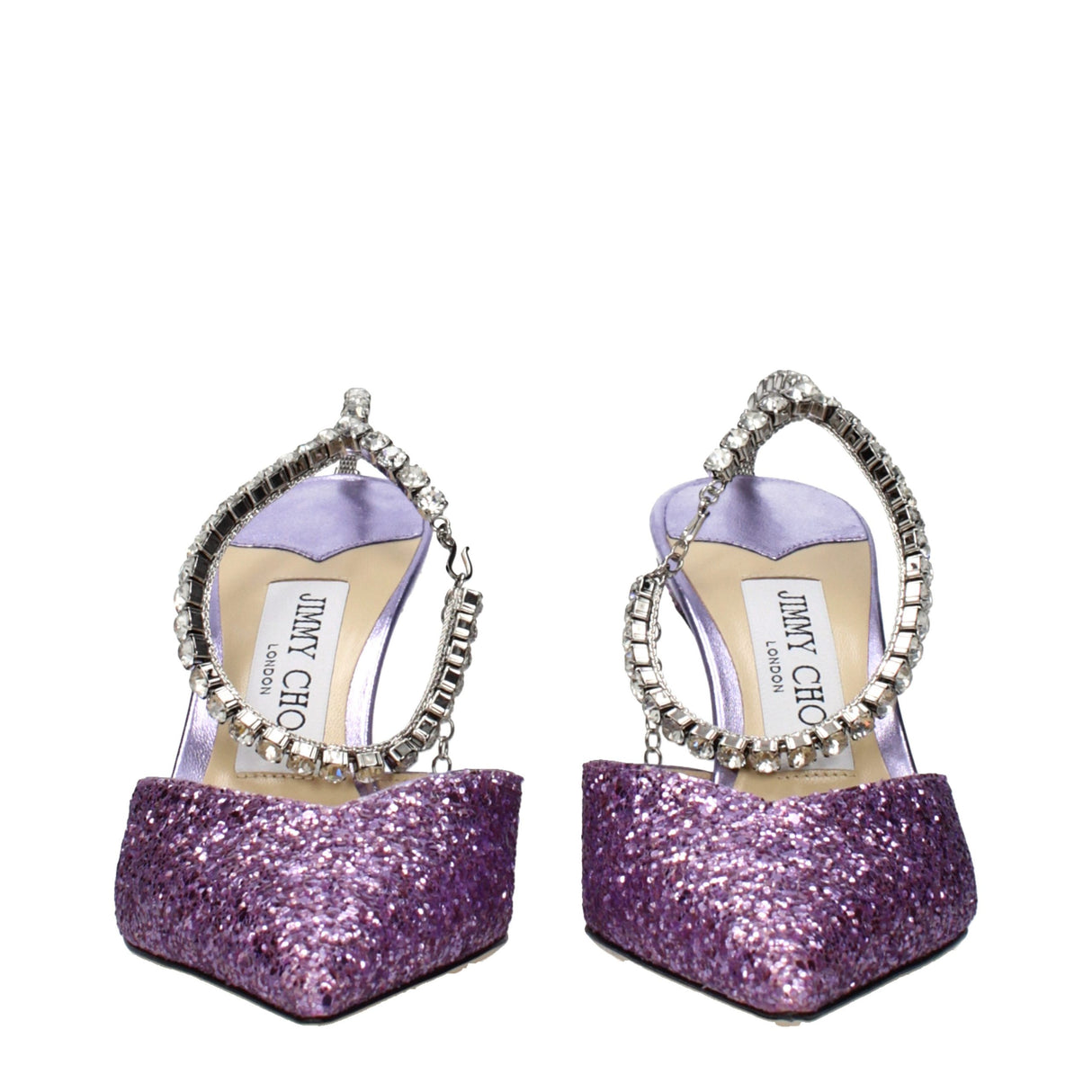 Jimmy Choo Purple Plastic Stiletto Heel Sandals