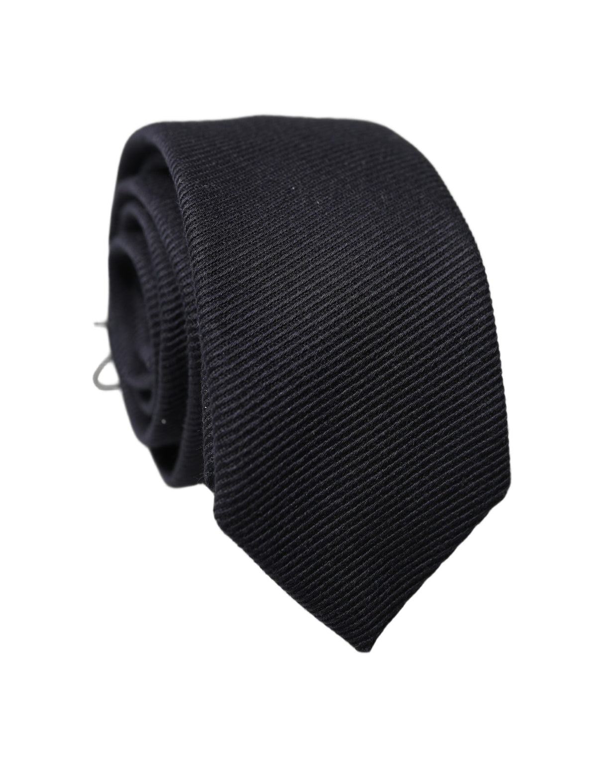 Dolce & Gabbana Black Solid 100% Silk Adjustable Men Tied Necktie Tie