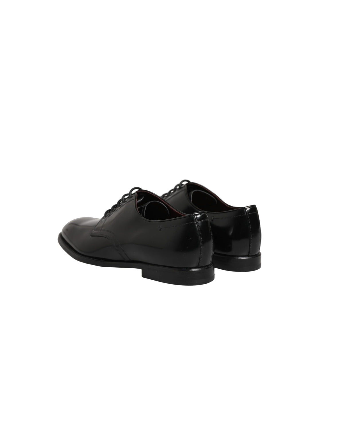 Dolce & Gabbana Black Calfskin Leather Derby Men Dress Shoes