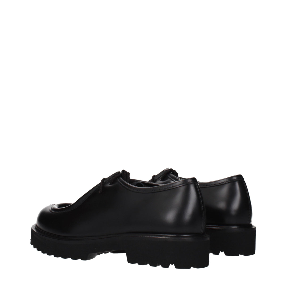 Max Mara Black Leather Oxfords And Derbies