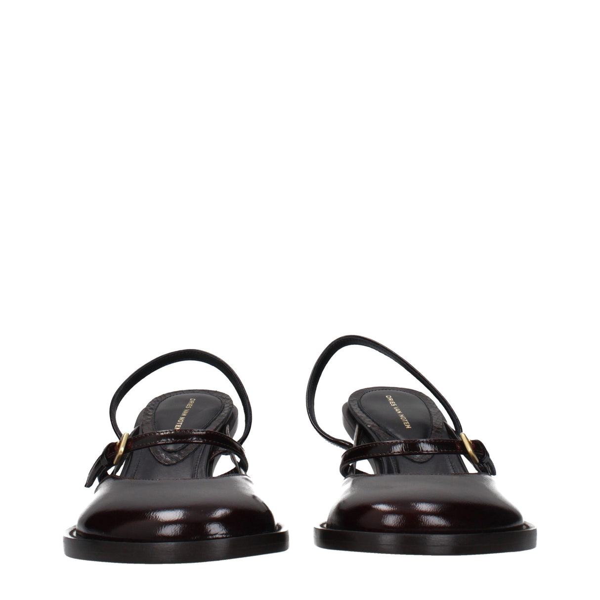 Dries Van Noten Brown Leather Platform Sandals
