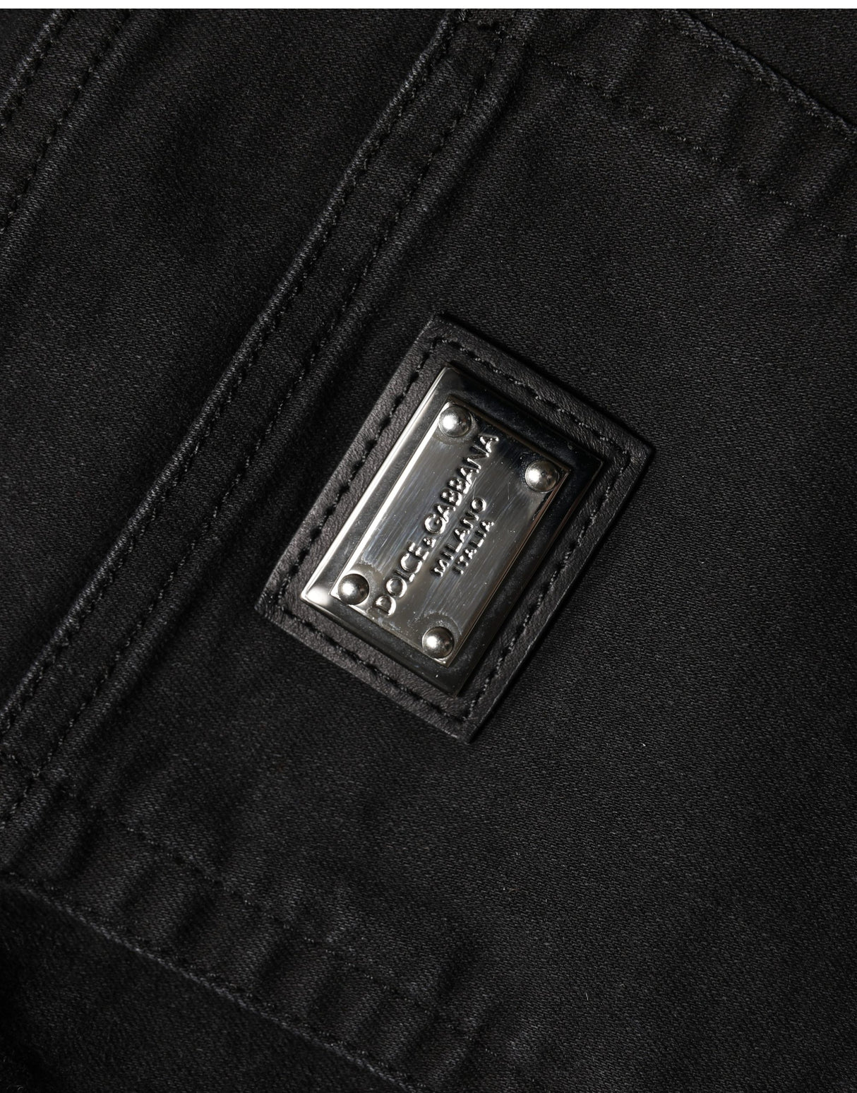 Dolce & Gabbana Black Skinny Cotton High Waist Denim Jeans