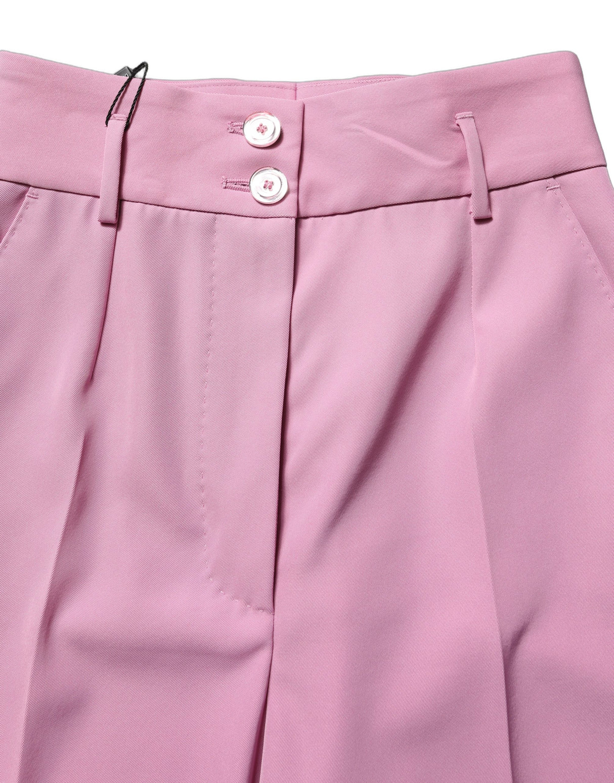 Dolce & Gabbana Pink High Waisted Polyester Trouser Pants