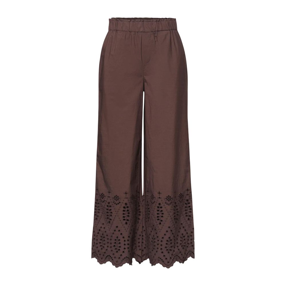 Street One Brown Cotton Casual Pants