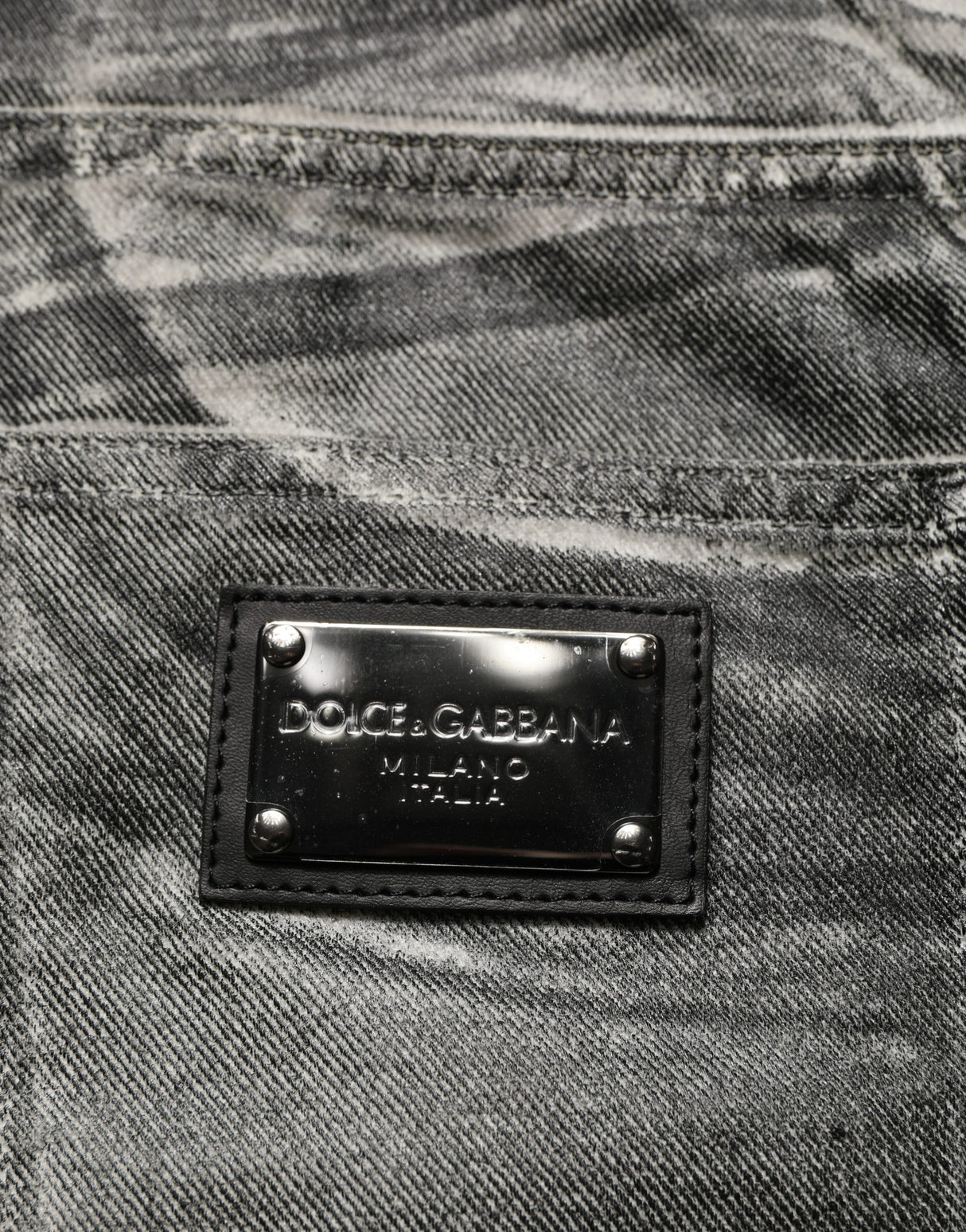 Dolce & Gabbana Grey Washed Mid Waist Straight Denim Jeans
