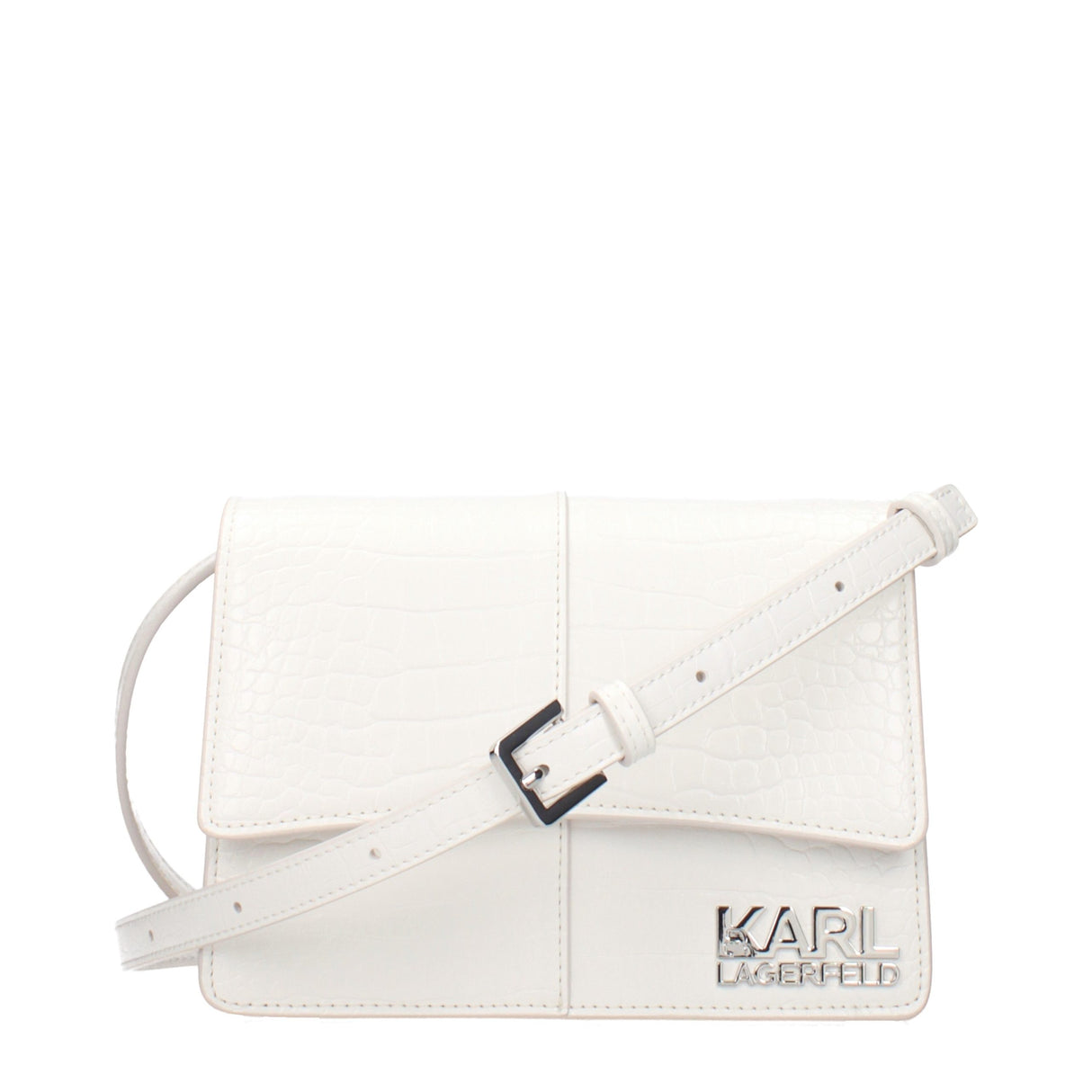 Karl Lagerfeld White Polyethylene Crossbody Bag