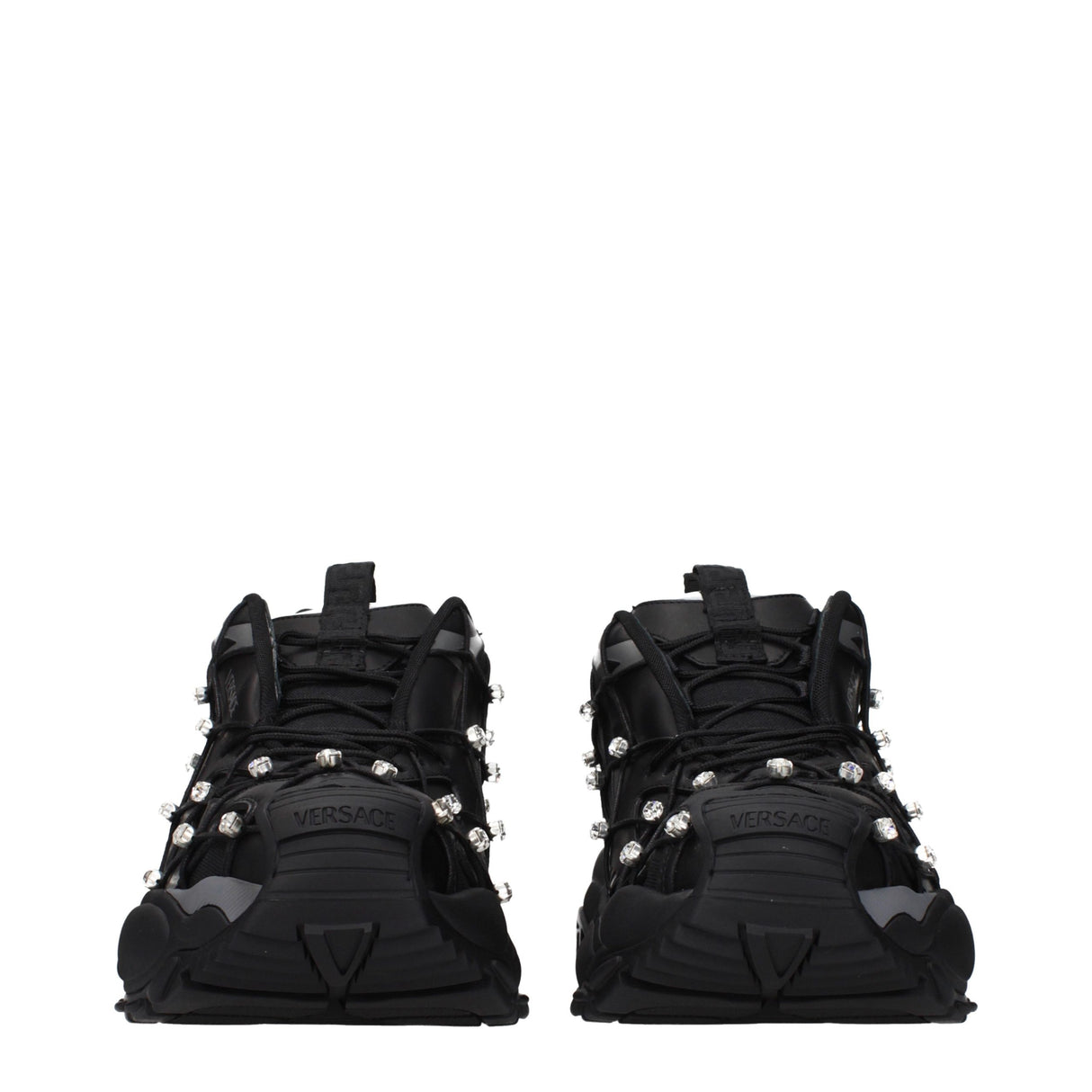 Versace Black Fabric Sneakers