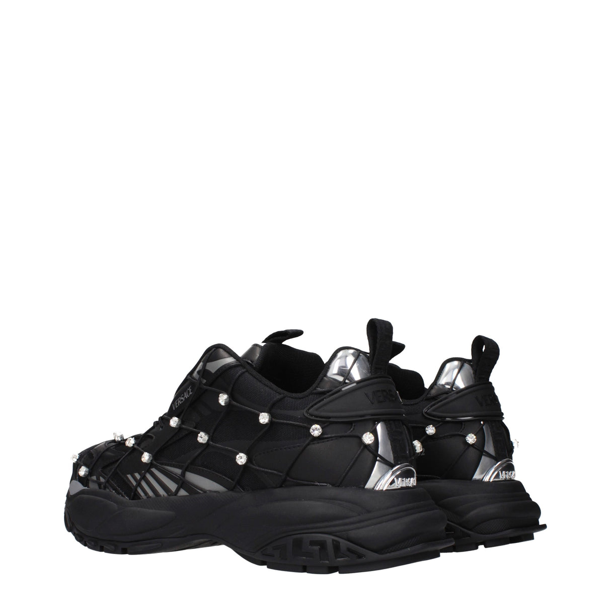 Versace Black Fabric Sneakers