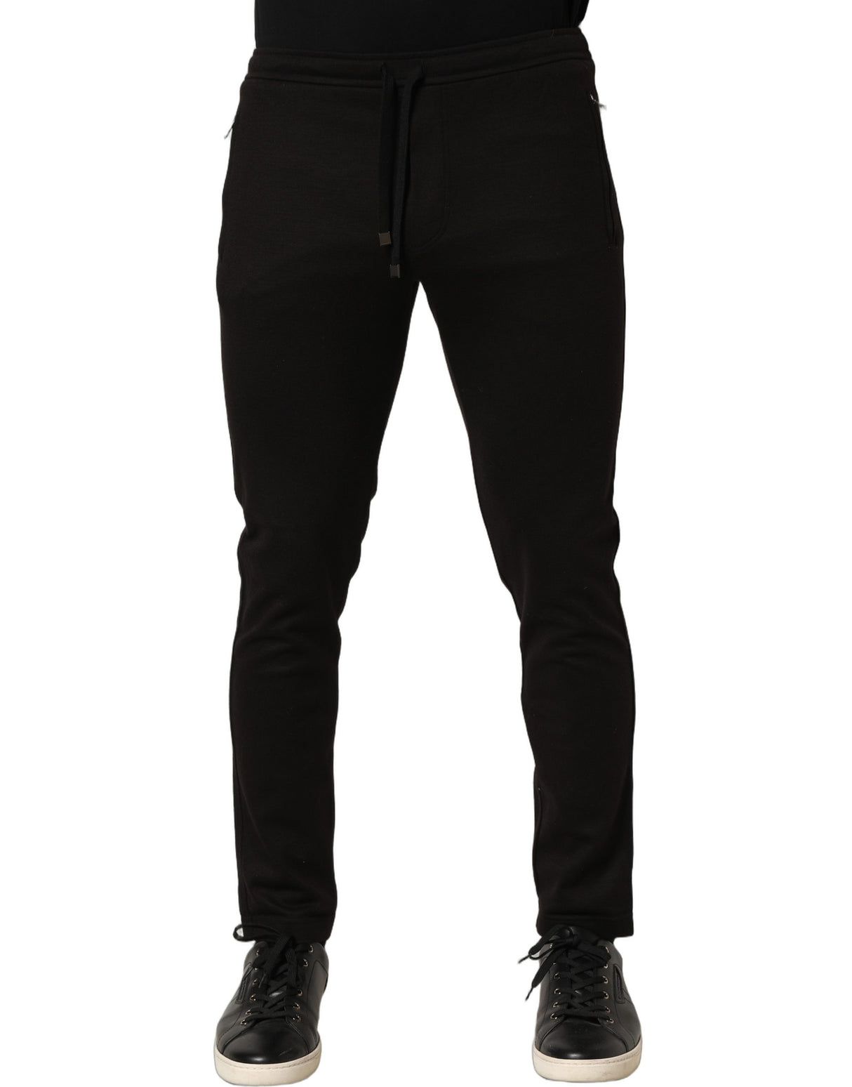 Dolce & Gabbana Black Wool Jogger Men Sweatpants Trouser Pants