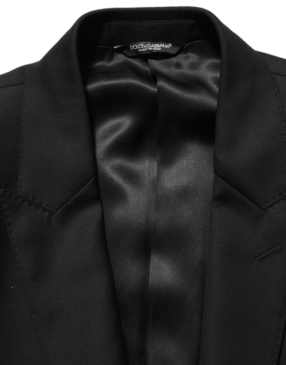 Dolce & Gabbana Black Wool Slim Fit Formal 2 Piece Men Suit