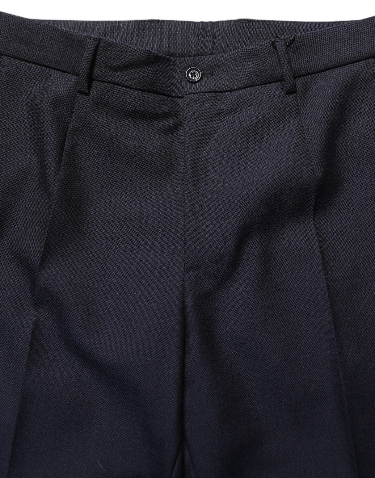 Dolce & Gabbana Black Wool Tapered Leg Dress Trouser Pants