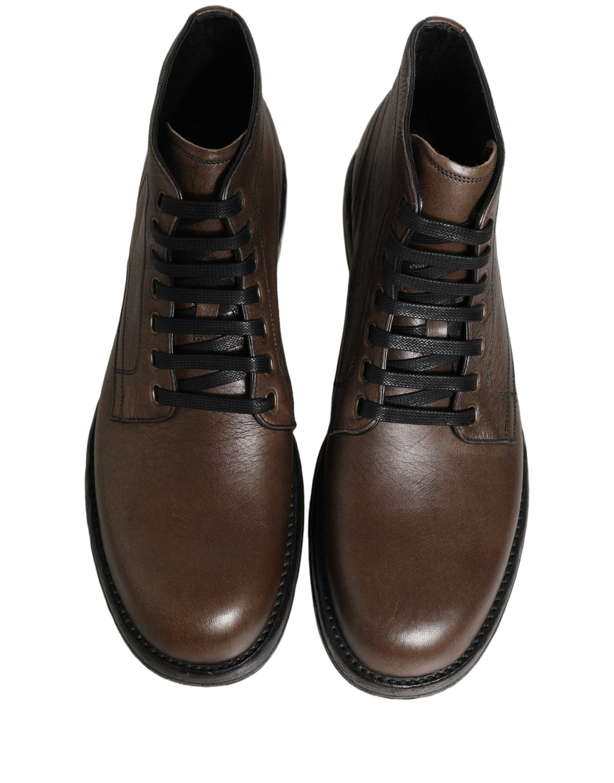 Dolce & Gabbana Brown Perugino Leather Men Ankle Boots Shoes
