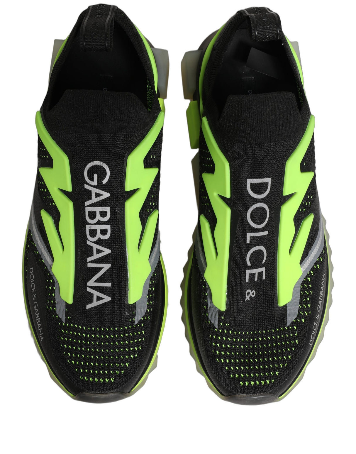 Dolce & Gabbana Black Green Sorrento Low Top Sneakers Shoes